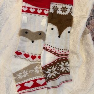 Cute Animal Print Winter Stockings. Sold as set of 2